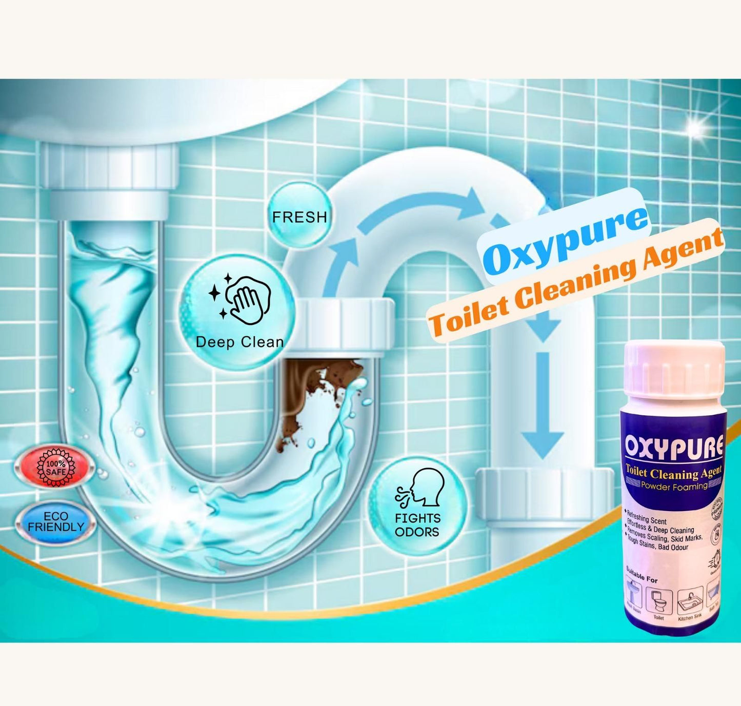 OxyPure Toilet Cleaning Agent 100 gm (Pack of 2)